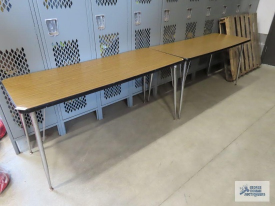 Pair of 5' by 2' formica top tables