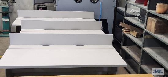 Four 5' x 29" x 28-1/2" tall computer desks