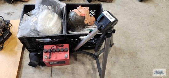G-25 aircraft battery, CPR dummy head, tripod, masks and etc