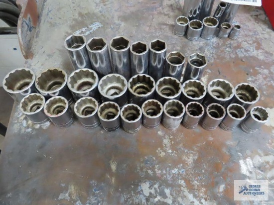 Snap-on 1/2" SAE sockets
