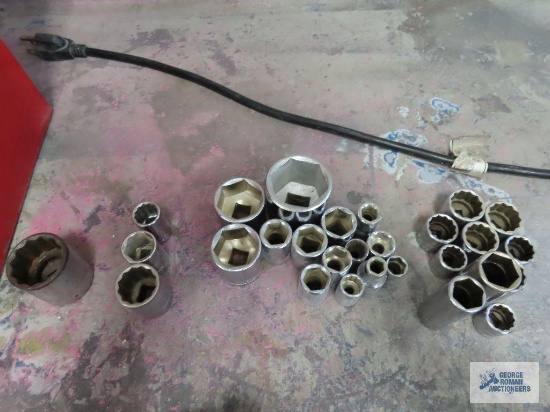 Variety of sockets including SK, Craftsman, and Thorson