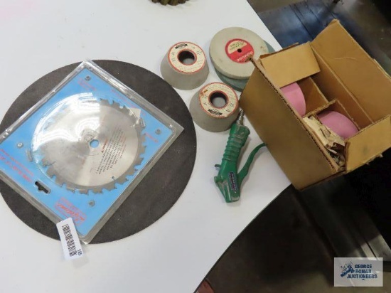 14" cut off wheel, 17-1/4" blade, grinding wheels, and etc