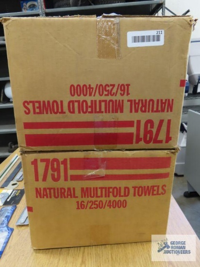 Two boxes of multifold towels