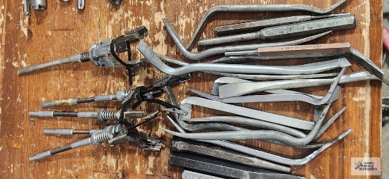 Pry bars, punches, cylinder homes and etc