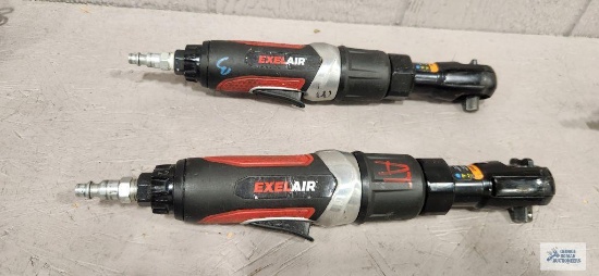 Two Exelair 3/8" pneumatic ratchets