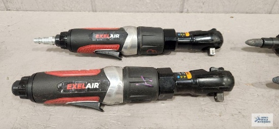 Two Exelair 3/8" pneumatic ratchets