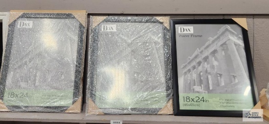 Three 18x24" poster frames, new out of boxes