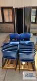 27 Metal and plastic classroom chairs