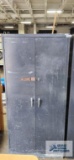 Two door metal storage cabinet