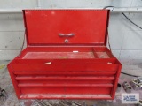 Three drawer tool box top