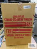 Two boxes of multifold towels