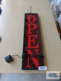 Lighted OPEN sign, 28