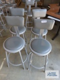 Four industrial style stools