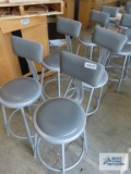 Four industrial style stools