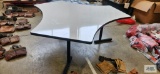 Eight white board tables. approximately 5'-8