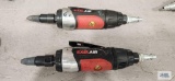 Two Exelair pneumatic die grinders