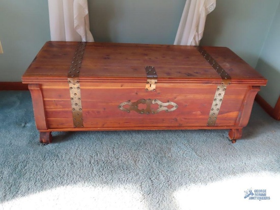 Pine cedar chest. On second floor.