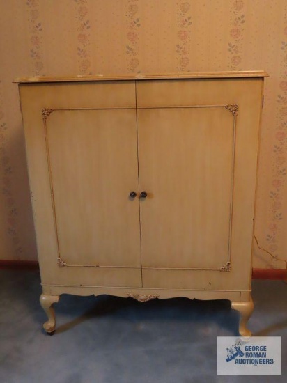 Mahogany painted armoire. On second floor.