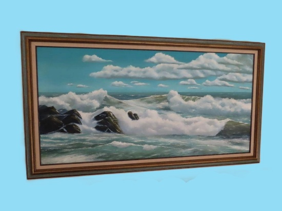 Glaeser oil on canvas. 53" by 29-1/2". No shipping!