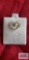 Two tone heart shape pendant, marked 10K