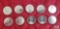 (10) 1969 Canadian $1 coins, uncirculated.