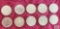 (10) 1987 Canadian $1 Loonie coins