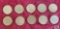 (10) Canadian $1 Loonie coins