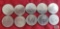 7 Jacques Cartier and (3) 1873-1973 Canadian $1 coins