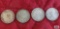 (2) 1913, (1) 1918 and (1) 1942 1 Rupee India coins