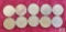 10 Canadian $1 Loonie coins