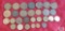 Variety of British coins