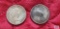 1957 and 1962 Canadian $1 coins.
