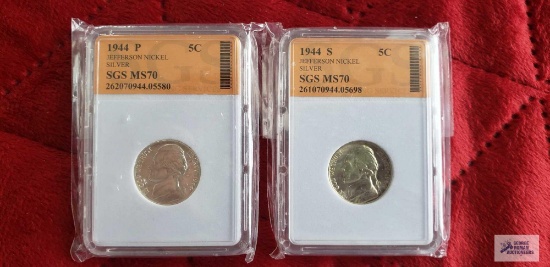 1944-S & 1944-P Jefferson silver nickels