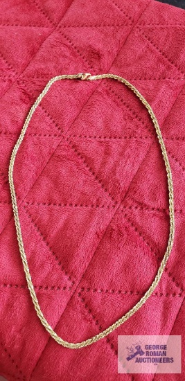 Gold colored necklace, marked 925 Italy.