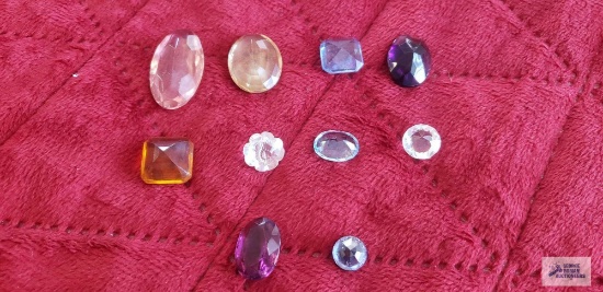 Variety of large gemstones
