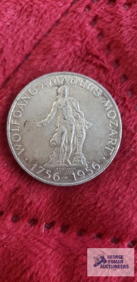 1956 Austrian 25 Schilling silver coin