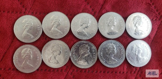 (10) 1979 Canadian $1 coins