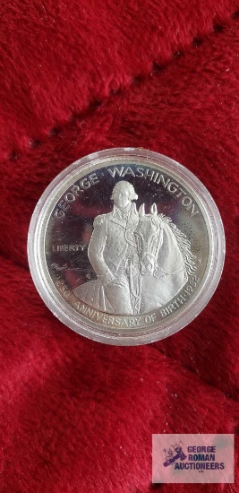 George Washington, 250th anniversary of Birth, 1982 half dollar coin. marked S