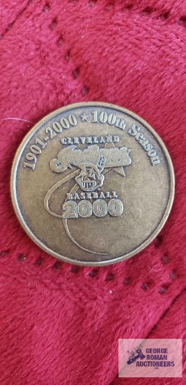 Cleveland Indians 100th season baseball medallion