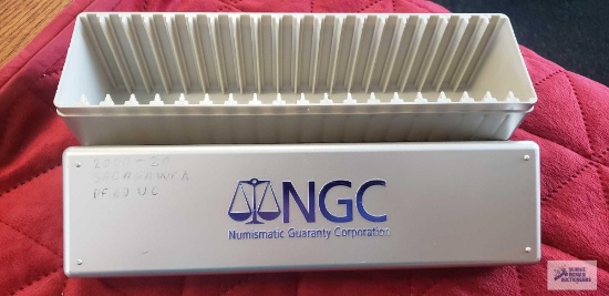 Plastic holder for graded coins