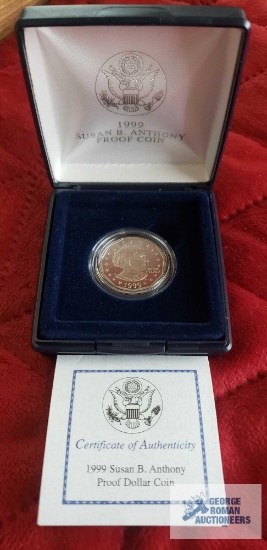 1999 U.S. Mint Susan B. Anthony proof coin.