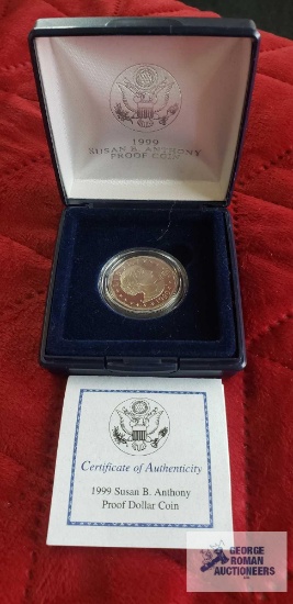 1999 U.S. Mint Susan B. Anthony proof one dollar coin.