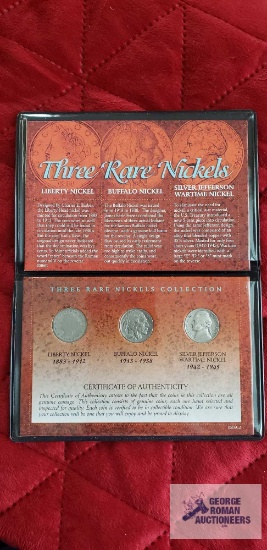 Three rare nickels collection.