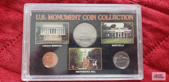 The Morgan Mint U.S. Monument coin collection.