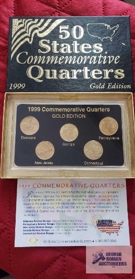1999 Gold edition commemorative state quarters.