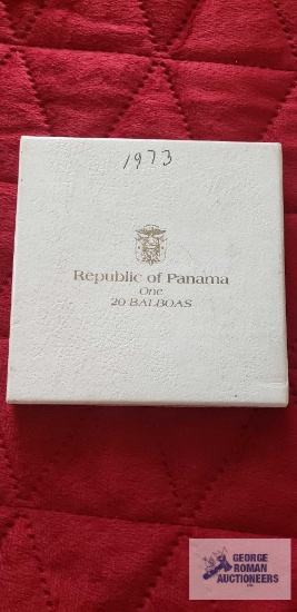 1973 The Franklin Mint, Panama 20 Balboas coin.