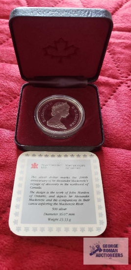 1989 The Royal Canadian Mint silver dollar.