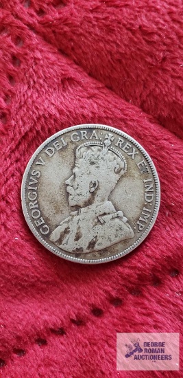 1917 Newfoundland 50 cent coin.