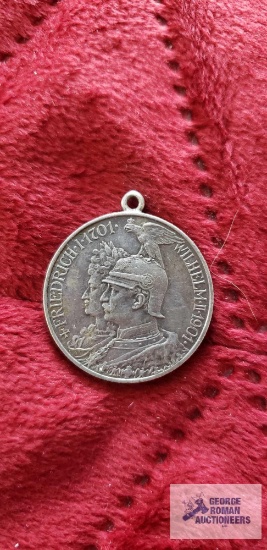 1901 Germany-Prussia Wilhelm II coin made into pendant.