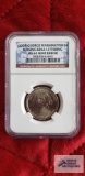 2007 George Washington, gold colored $1 coin, missing edge, lettering, mint error.